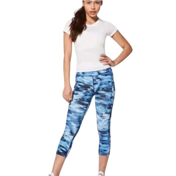 Lululemon Speed Up Crop Legging 21" Tidal Multi Size 8 - Picture 9 of 10
